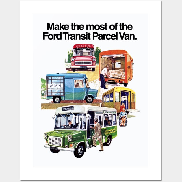 FORD TRANSIT PARCEL VAN - advert Wall Art by Throwback Motors